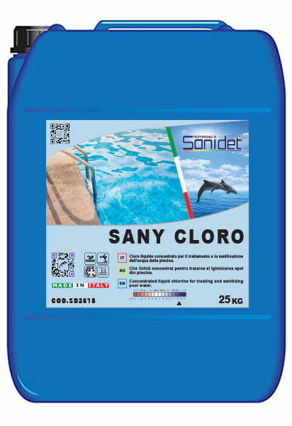 SANY CHLORO PISCINE – Clor lichid concentrat cu efect antibacterian