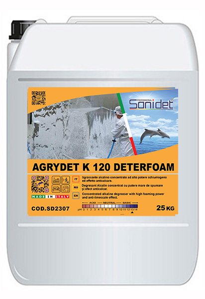 AGRYDET K120 FOAM / Detergent degresant spumant , pentru industria alimentara