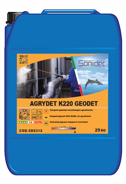 AGRYDET K220 GEODET / Degresant pe bază de clor fără spumă ind. alimentară