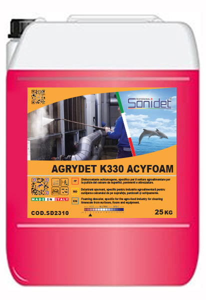 AGRYDET K330 ACYFOAM / Detartrant acid, spumant, pentru industria alimentară.