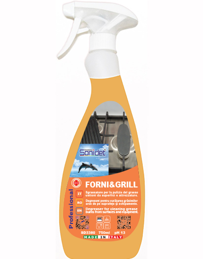 FORNI & GRILL / Degresant concentrat pentru eliminarea grăsimilor carbonizate