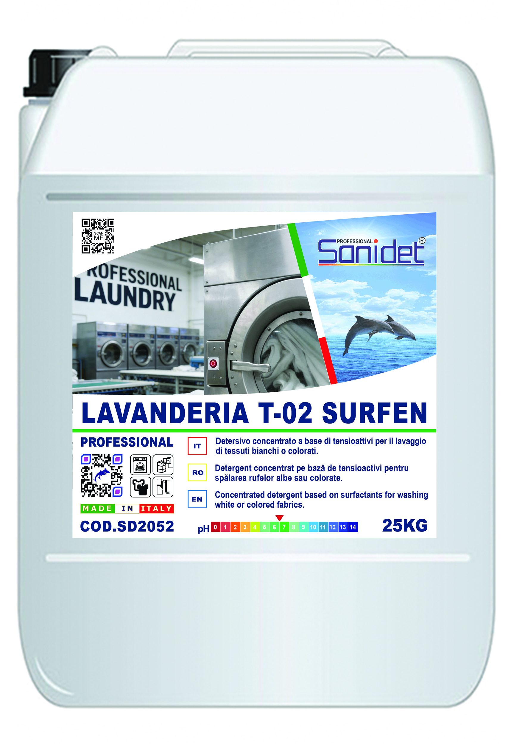 T-02 SURFEN Detergent pe bază de tensioactivi pentru spălarea rufelor albe sau colorate