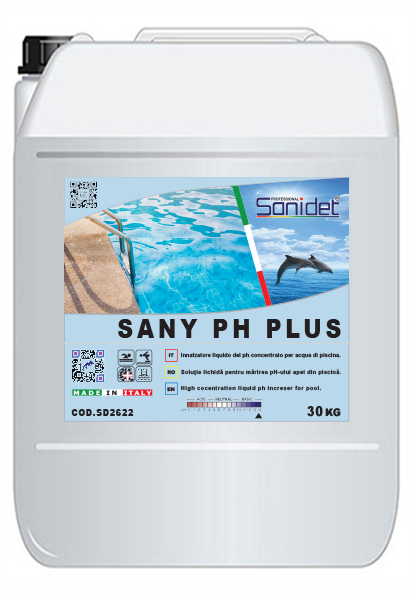 SANY PH PLUS / Soluție Alcalină specială pentru ridicarea pH-ului în apa din piscine