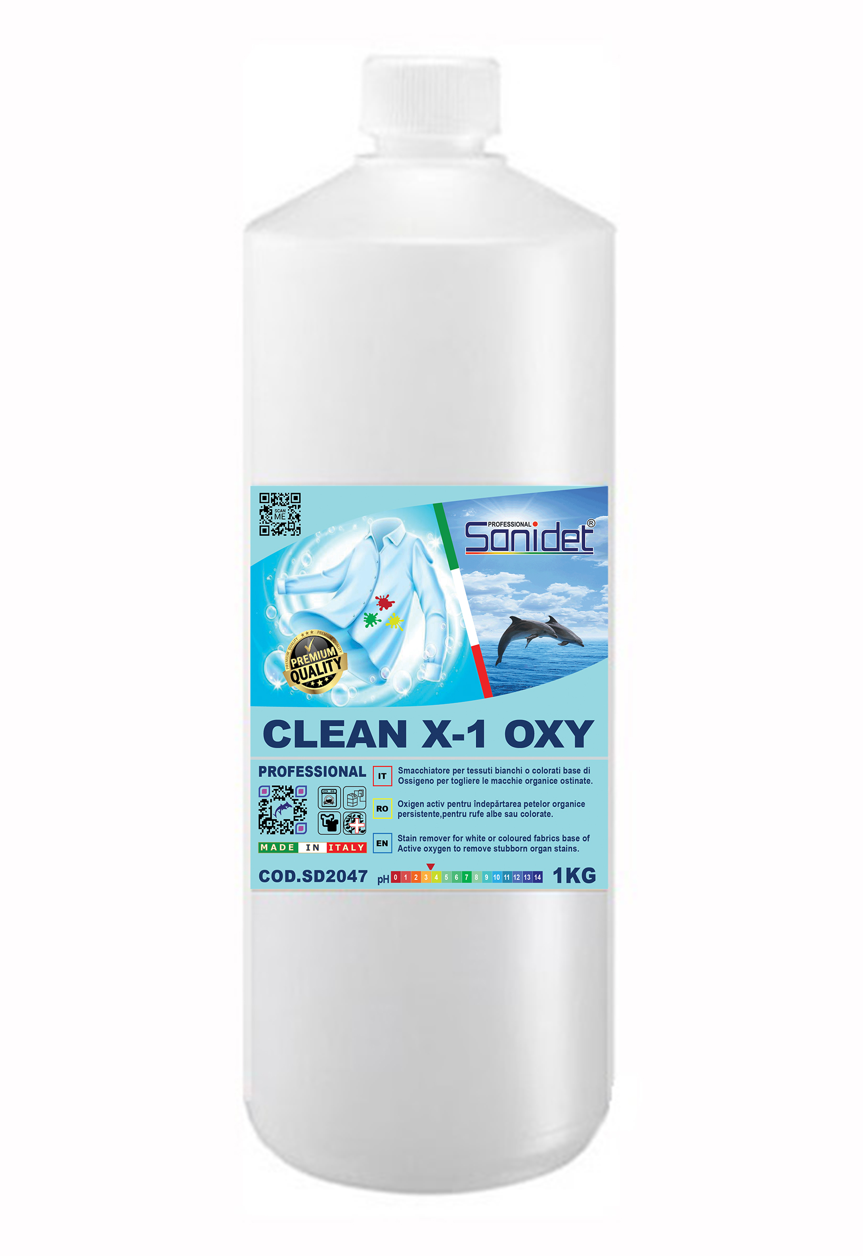 CLEAN X-1 OXY / Soluție pe bază de Oxygen Activ, pentru pete organice dificile